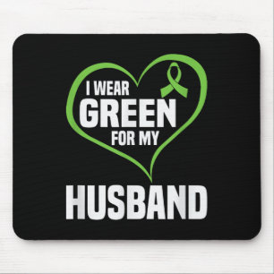 I Wear Green For My Husband Mental Health Awarenes Mouse Pad