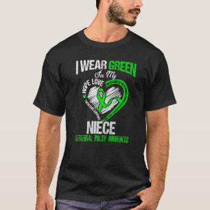 I wear green for my niece cerebral palsy green rib T-Shirt