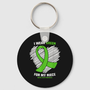 I Wear Green For My Niece Mental Health Awareness Key Ring
