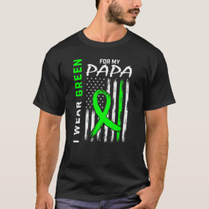 I Wear Green For My Papa Cerebral Palsy Awareness T-Shirt