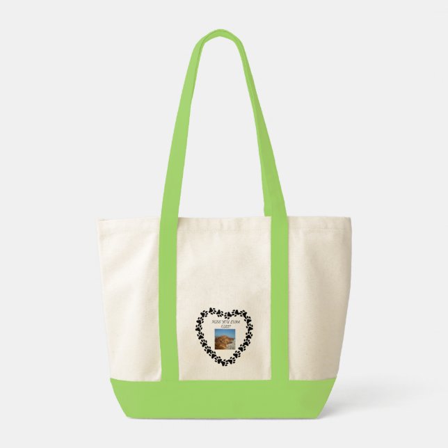 I wear green for my pet with Lymphoma Tote Bag (Back)