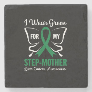 i wear green for my step mother stone coaster