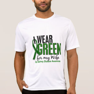 I Wear Green For My Wife 10 Kidney Disease T-Shirt