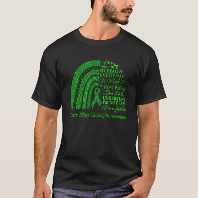 I Wear Green For Primary Biliary Cholangitis Warri T-Shirt (Front)