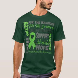 I Wear Green For The Warriors Shirt Mental Health 