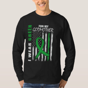 I Wear Green Godmother Kidney Disease Awareness Pr T-Shirt