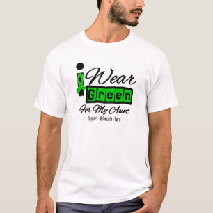 I Wear Green Ribbon (Retro) - Aunt T-Shirt