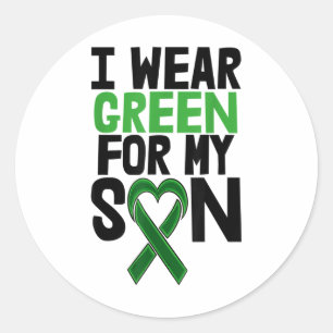 I Wear Green Son Tees Stigma S Mental Health Aware Classic Round Sticker
