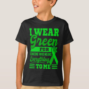 I WEAR GREEN World Cancer Day Gift Green Ribbon Ch T-Shirt