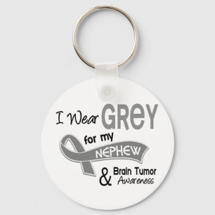 I Wear Grey 42 Nephew Brain Tumor Key Ring