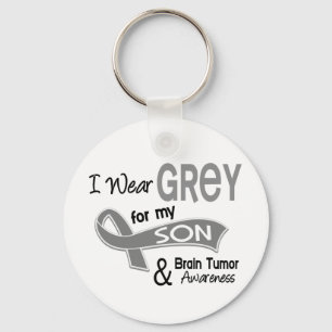 I Wear Grey 42 Son Brain Tumour Key Ring