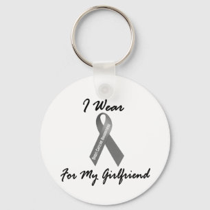 I Wear Grey For My Girlfriend 1 Brain Cancer Key Ring