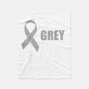 I Wear Grey For My Nana Brain Cancer Awareness Fleece Blanket