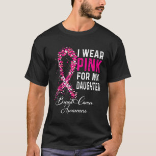I Wear K For My Daughter Breast Cancer Awareness T-Shirt
