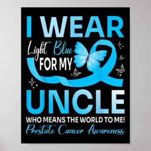 I Wear Light Blue For My Uncle World To Me Prostat Poster