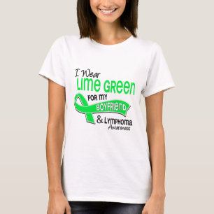 I Wear Lime Green 42 Boyfriend Lymphoma T-Shirt
