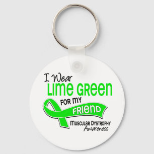 I Wear Lime Green 42 Friend Muscular Dystrophy Key Ring