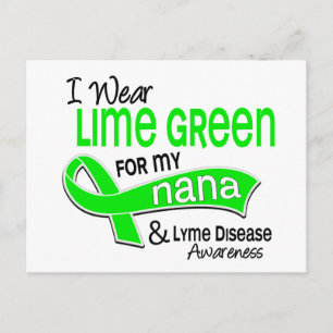 I Wear Lime Green 42 Nana Lyme Disease Postcard