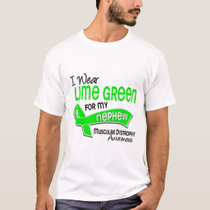 I Wear Lime Green 42 Nephew Muscular Dystrophy T-Shirt