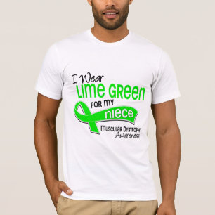 I Wear Lime Green 42 Niece Muscular Dystrophy T-Shirt