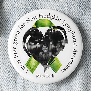 I Wear Lime Green Awareness Photo 6 Cm Round Badge
