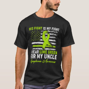 I Wear Lime Green For My Uncle Lymphoma Awareness T-Shirt