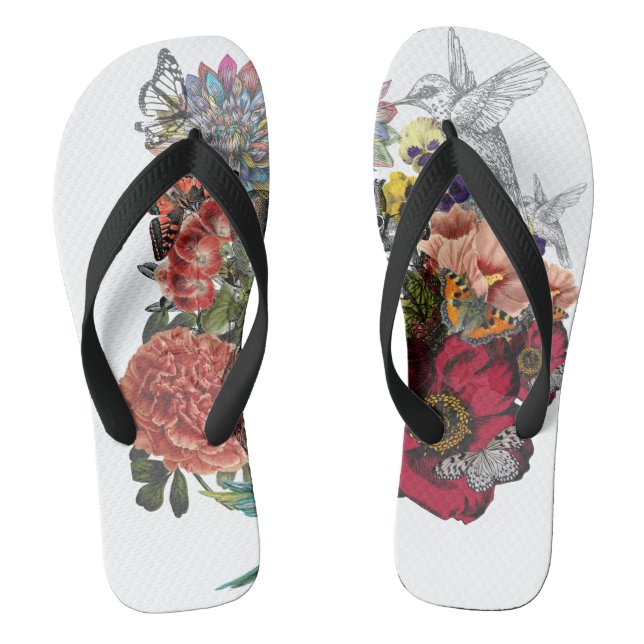 I wear my heart on my sole jandals (Footbed)