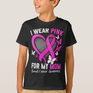 I Wear Nk For Mom Breast Cancer Awareness Butterfl T-Shirt