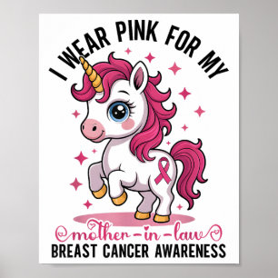 I Wear Nk For My Mother-in-law Breast Cancer Aware Poster