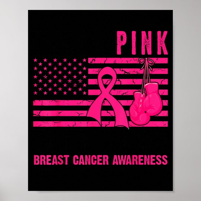 I Wear Nk For My Wife Breast Cancer Husband Cancer Poster (Front)