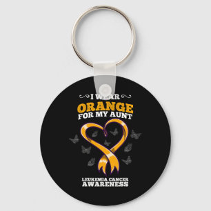 I Wear Orange Aunt Leukaemia Cancer Awareness Bloo Key Ring