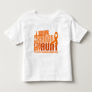 I Wear Orange Aunt Multiple Sclerosis MS Toddler T-Shirt