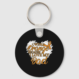 I Wear Orange Because I Love My Dad for Leukaemia Key Ring