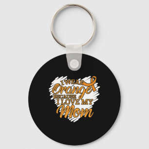 I Wear Orange Because I Love My Mum for Leukaemia Key Ring