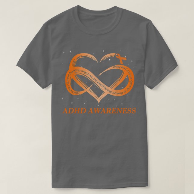 I Wear Orange For ADHD Awareness Warrior 799 T-Shirt (Design Front)