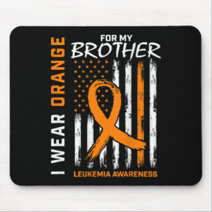 I Wear Orange For Brother Leukaemia Awareness Amer Mouse Pad