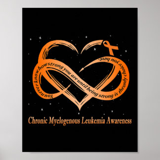 I Wear Orange For Chronic Myelogenous Leukaemia Wa Poster