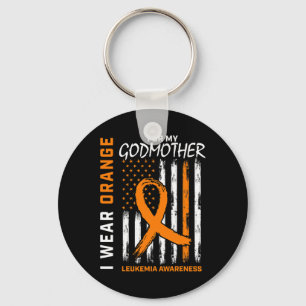 I Wear Orange For Godmother Leukemia Awareness Ame Key Ring