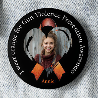 I Wear Orange for Gun Violence Awareness Photo 6 Cm Round Badge