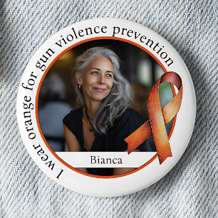 I Wear Orange for Gun Violence Prevention 6 Cm Round Badge