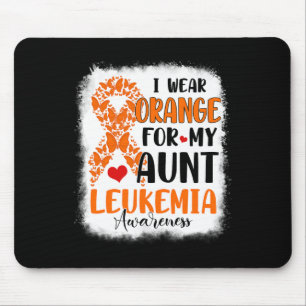I Wear Orange For My Aunt Leukemia Awareness Month Mouse Pad