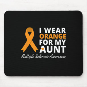 I Wear Orange For My Aunt Ms Awareness Ribbon 1  Mouse Pad