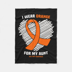 I Wear Orange For My Aunt Rsdcrps Awareness  Fleece Blanket