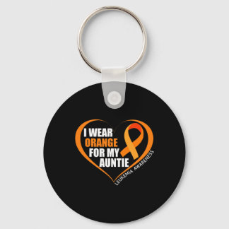 I Wear Orange For My Auntie Leukaemia Awareness Key Ring