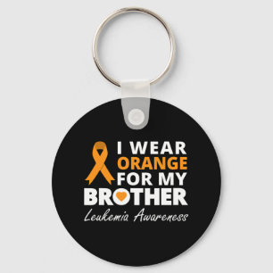 I Wear Orange For My Brother Ribbon Family Warrior Key Ring