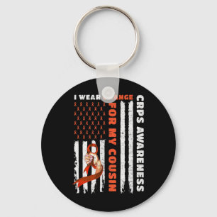 I Wear Orange For My Cousin CRPS Awareness Orange  Key Ring