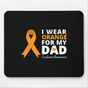 I Wear Orange For My Dad Ribbon Family Warrior Mouse Pad