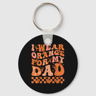 I Wear Orange For My Daddy Leukaemia Cancer Orange Key Ring