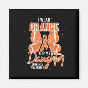 I Wear Orange For My Daughter Butterfly Leukaemia Magnet