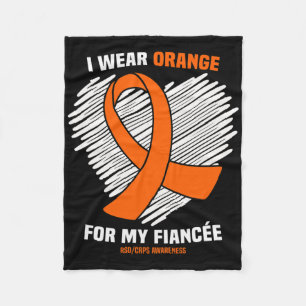 I Wear Orange For My Fiancee Rsdcrps Awareness Fleece Blanket